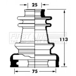 Cv Joint Boot Kit FIRST LINE FCB6030 OE Ref 3974104F26