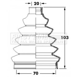 Cv Joint Boot Kit FIRST LINE FCB6047 OE Ref 4411883E50