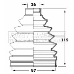 Cv Joint Boot Kit FIRST LINE FCB6049 OE Ref 044380F20