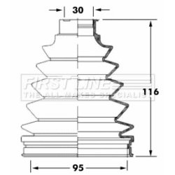 Cv Joint Boot Kit FIRST LINE FCB6051 OE Ref 0443844051