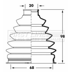 Cv Joint Boot Kit FIRST LINE FCB6052