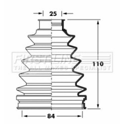 Cv Joint Boot Kit FIRST LINE FCB6054 OE Ref 0443820390