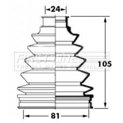 Cv Joint Boot Kit FIRST LINE FCB6058 OE Ref 0443812502