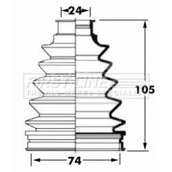 Cv Joint Boot Kit FIRST LINE FCB6059 OE Ref 0443852070