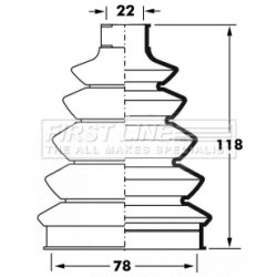 Cv Joint Boot Kit FIRST LINE FCB6060 OE Ref 3293C1