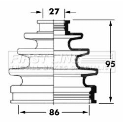 Cv Joint Boot Kit FIRST LINE FCB6061 OE Ref 0442835010