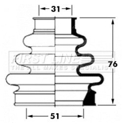 Cv Joint Boot Kit FIRST LINE FCB6063 OE Ref 33217527325