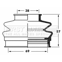 Cv Joint Boot Kit FIRST LINE FCB6064 OE Ref 33217504524