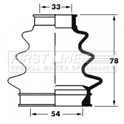 Cv Joint Boot Kit FIRST LINE FCB6065 OE Ref 33207546049