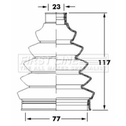 Cv Joint Boot Kit FIRST LINE FCB6068 OE Ref 5018063AA