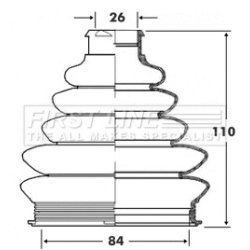 Cv Joint Boot Kit FIRST LINE FCB6071 OE Ref 329333