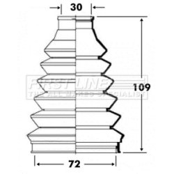 Cv Joint Boot Kit FIRST LINE FCB6074 OE Ref 3293C0