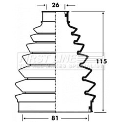 Cv Joint Boot Kit FIRST LINE FCB6075 OE Ref 71745014