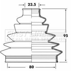 Cv Joint Boot Kit FIRST LINE FCB6076 OE Ref 46307584
