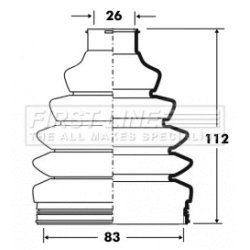 Cv Joint Boot Kit FIRST LINE FCB6080 OE Ref 4796233AB