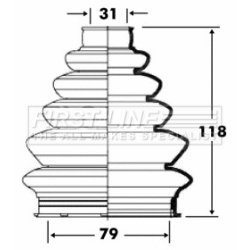 Cv Joint Boot Kit FIRST LINE FCB6082 OE Ref 1420590