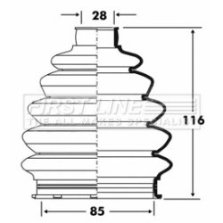 Cv Joint Boot Kit FIRST LINE FCB6083 OE Ref 1 359 667 SK2