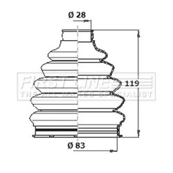 Cv Joint Boot Kit FIRST LINE FCB6084 OE Ref 1439367 FIRST LINE