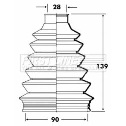 Cv Joint Boot Kit FIRST LINE FCB6085 OE Ref TDR100780
