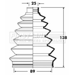 Cv Joint Boot Kit FIRST LINE FCB6088 OE Ref TDR100750
