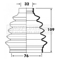 Cv Joint Boot Kit FIRST LINE FCB6091 OE Ref 168 366 02 91