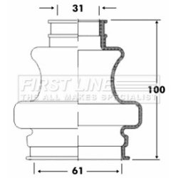 Cv Joint Boot Kit FIRST LINE FCB6092 OE Ref 210 350 07 37 SK
