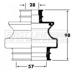 Cv Joint Boot Kit FIRST LINE FCB6093 OE Ref 2013570491