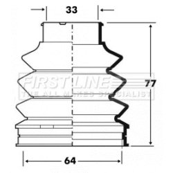 Cv Joint Boot Kit FIRST LINE FCB6095 OE Ref 000 357 01 91 SK1