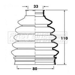 Cv Joint Boot Kit FIRST LINE FCB6096 OE Ref 1683600468
