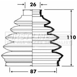 Cv Joint Boot Kit FIRST LINE FCB6097 OE Ref 90 512 357