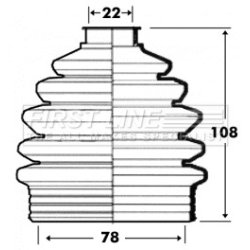 Cv Joint Boot Kit FIRST LINE FCB6098 OE Ref 16 03 188