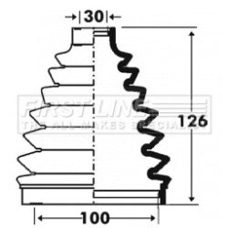Cv Joint Boot Kit FIRST LINE FCB6100 OE Ref 7701209248