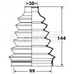 Cv Joint Boot Kit FIRST LINE FCB6101 OE Ref 7701472975