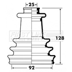 Cv Joint Boot Kit FIRST LINE FCB6106 OE Ref 631 330 01 85 S2