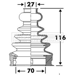Cv Joint Boot Kit FIRST LINE FCB6113 OE Ref 46307925