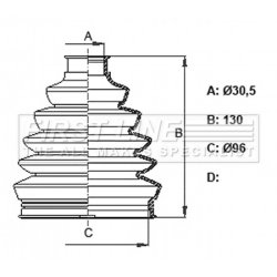 Cv Joint Boot Kit FIRST LINE FCB6121 OE Ref 8K0498203C