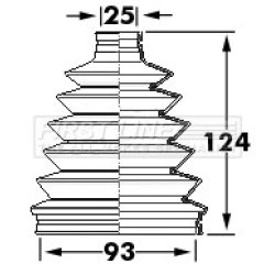 Cv Joint Boot Kit FIRST LINE FCB6124 OE Ref 44018-S9A-000