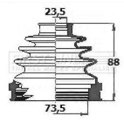 Cv Joint Boot Kit FIRST LINE FCB6133 OE Ref 397418H525