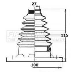 Cv Joint Boot Kit FIRST LINE FCB6134 OE Ref 1K0498201