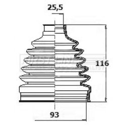 Cv Joint Boot Kit FIRST LINE FCB6135 OE Ref 5M0498203