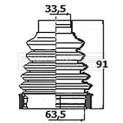 Cv Joint Boot Kit FIRST LINE FCB6140 OE Ref 3287.C2