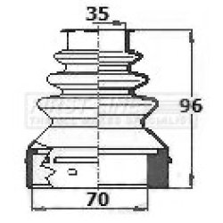 Cv Joint Boot Kit FIRST LINE FCB6141 OE Ref 3287A9