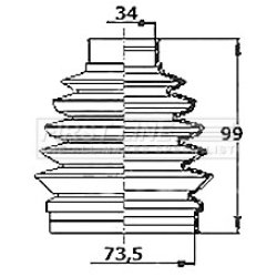 Cv Joint Boot Kit FIRST LINE FCB6143 OE Ref 3293.E0