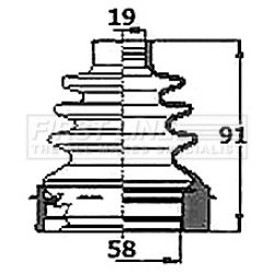 Cv Joint Boot Kit FIRST LINE FCB6144 OE Ref 3298.09