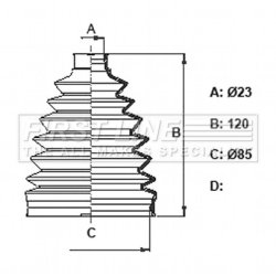 Cv Joint Boot Kit FIRST LINE FCB6148 OE Ref 1603307