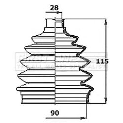Cv Joint Boot Kit FIRST LINE FCB6149 OE Ref 96639351