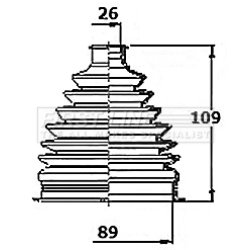 Cv Joint Boot Kit FIRST LINE FCB6150 OE Ref 495941H211