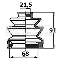 Cv Joint Boot Kit FIRST LINE FCB6153 OE Ref 4950617A00