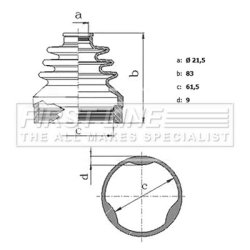 Cv Joint Boot Kit FIRST LINE FCB6156 OE Ref 77 01 209 993 SK