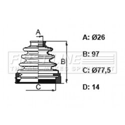 Cv Joint Boot Kit FIRST LINE FCB6158 OE Ref 1 481 335